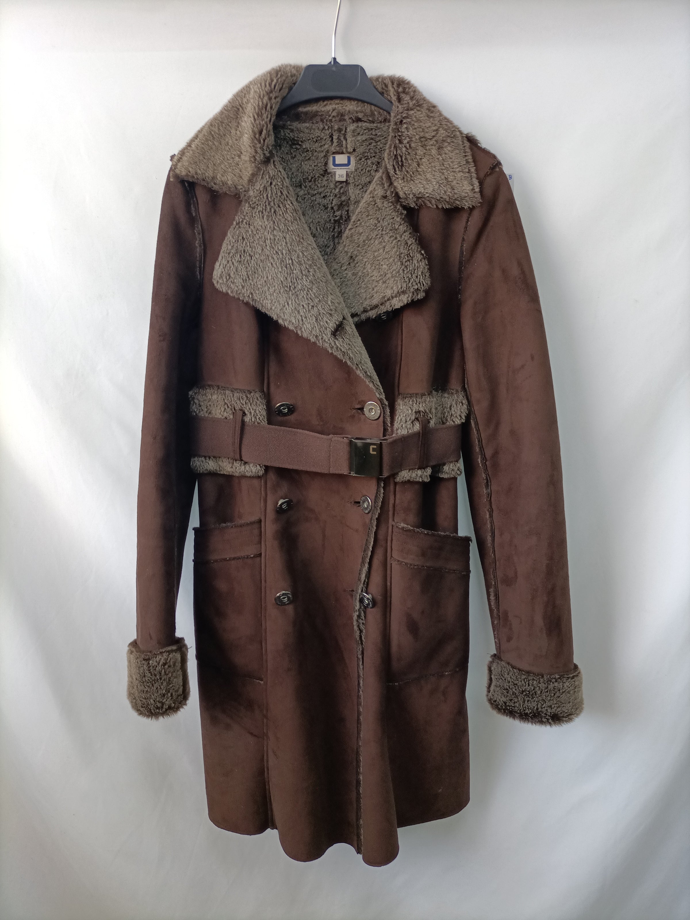 ADOLFO DOMINGUEZ. Abrigo marrón T.36 – Hibuy market