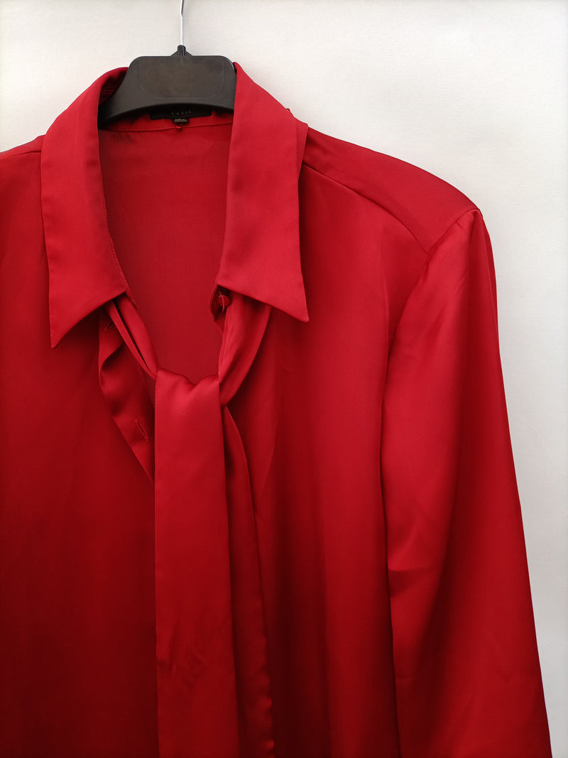 ZENDRA.Camisa roja satianda (m/l) – Hibuy market
