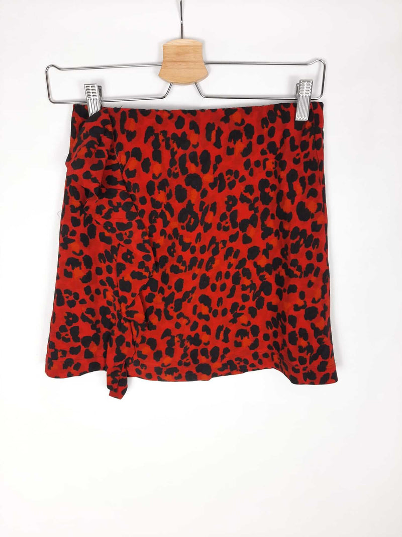 ZARA. Falda animal print roja – Hibuy market