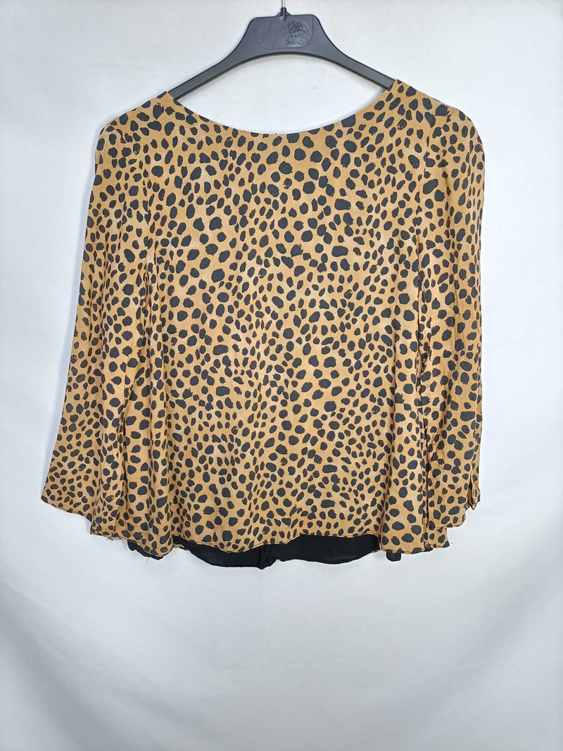 ZARA. Blusa animal print T.xs Hibuy