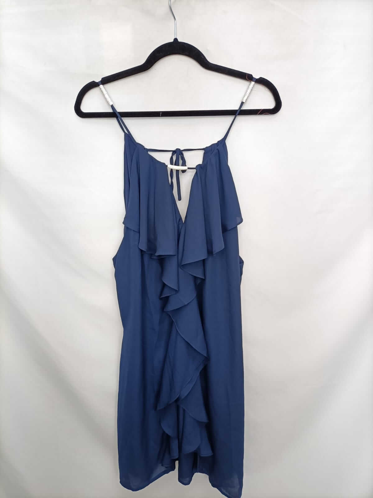 FLORYDAY.Vestido azul volantes T.XL market