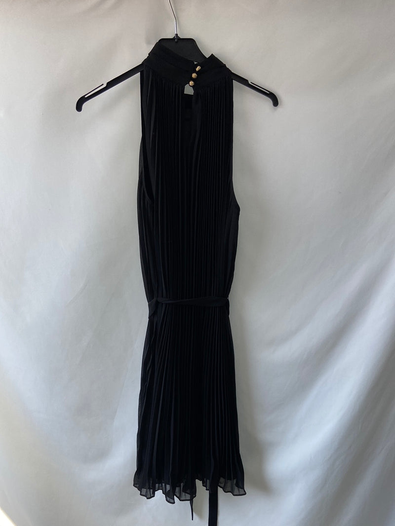 Mejorar Último Corteza ZARA.Vestido negro midi plisado T.m – Hibuy market