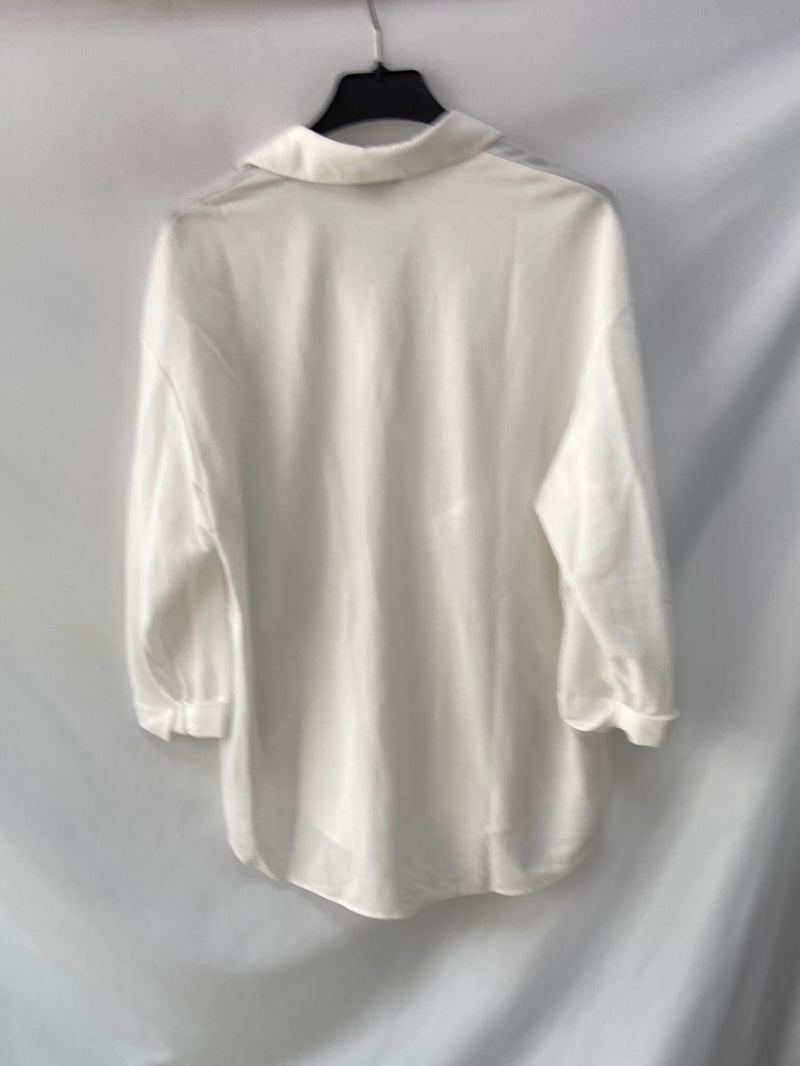 MASSIMO DUTTI.Camisa blanca botones T.s – Hibuy