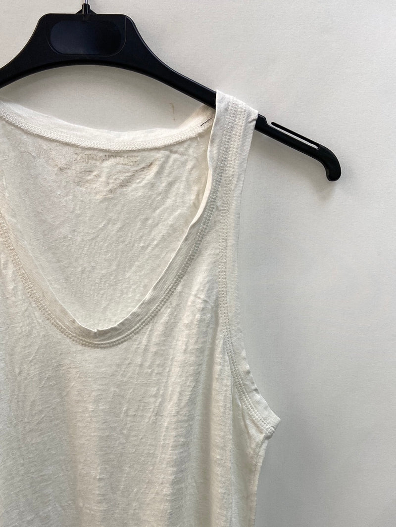 ZADIG&VOLTAIRE.Camiseta lino nadadora blanca – market