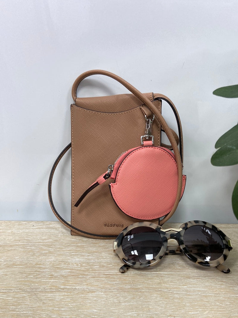 PARFOIS.Bolso beige rosado mini Hibuy market