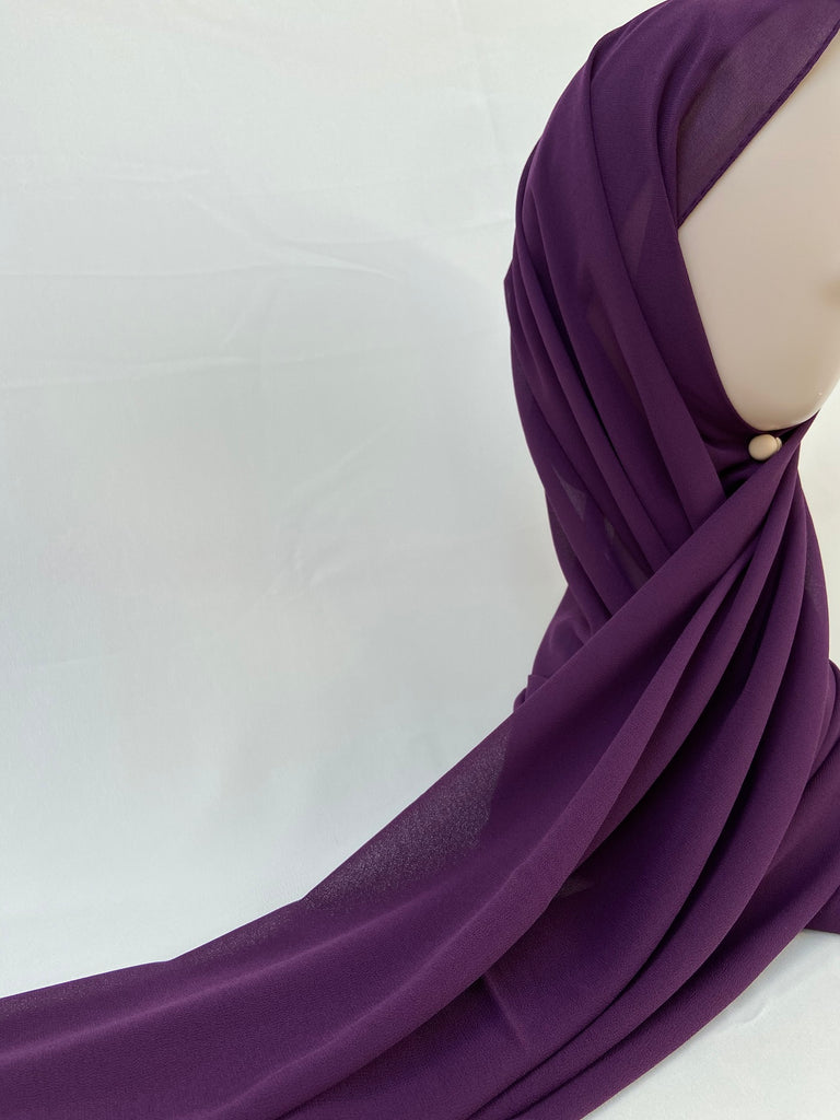 Aubergine Premium Chiffon Hijab – Al Haya London