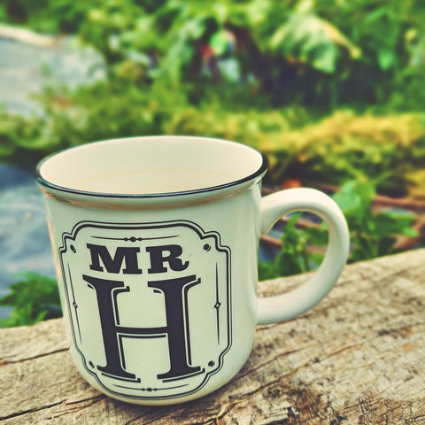 Mug in garden