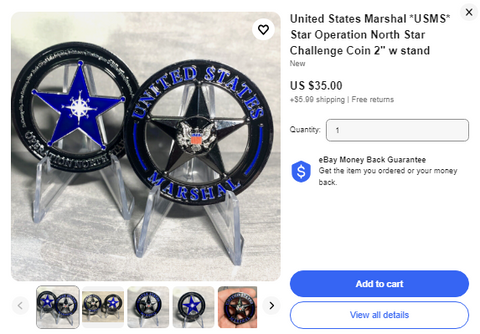 US Marshal Service coins for sale on eBay-OSM Brands-Ocean State Mint eBay Store