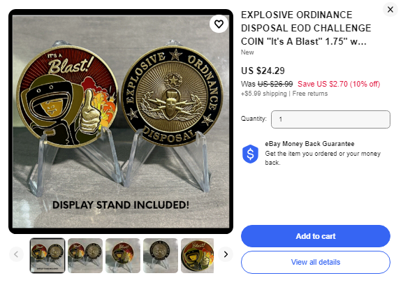 POLICE COINS FOR SALE ON EBAY-POLICE FIRE-K-9 EXPLOSIVES