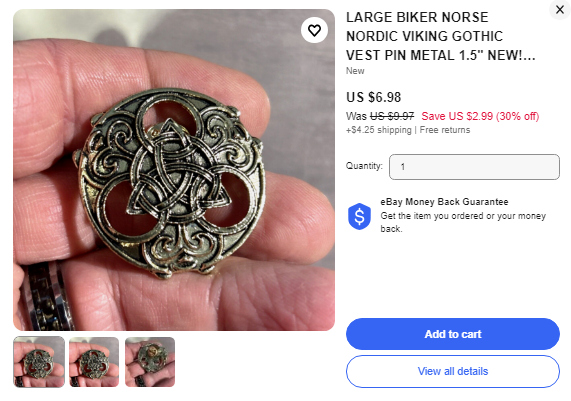 NORSE VIKING PINS FOR SALE ON EBAY-OCEAN STATE MINT USA