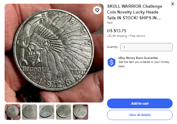 Top10 Skull coins on eBay
