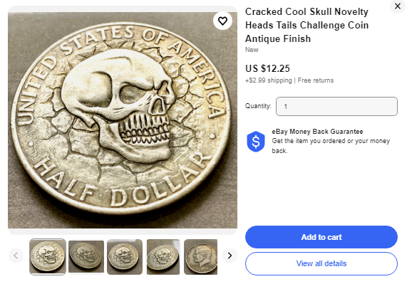 Top 10 Skull Coins on eBay