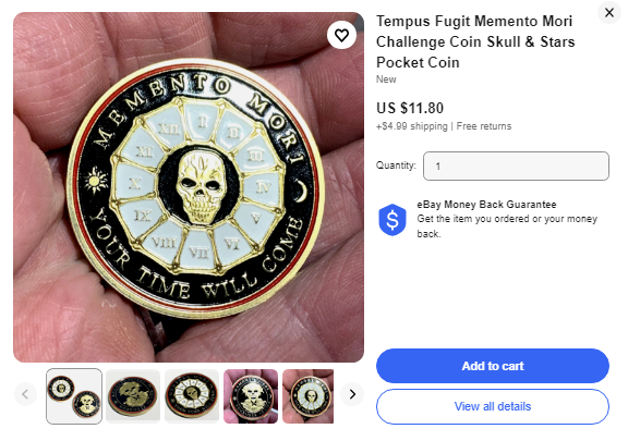 Top 10 Skull coins for sale on ebay