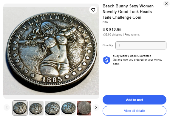 BEACH BUNNY COIN ON OUR EBAY STORE-OCEAN STATE MINT RHODE ISLAND