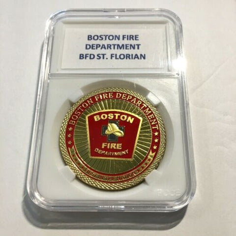 BOSTON FIRE DEPARTMENT Gold Plated Challenge Coin eBay Ocean State Mint-Warwick, RI