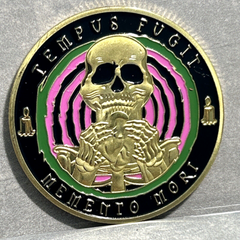 Tempus Fugit Memento Mori Challenge Coin Skull CAPRE DIEM Coin IN STOCK USA NEW EBAY USA