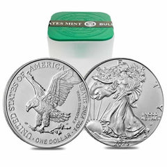 Roll of 20 - 2023 1 oz Silver American Eagle $1 Coin BU (Lot, Tube of 20)
