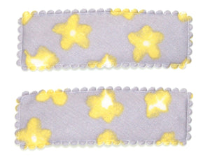 Liberty Of London Shadow Blossom Rectangle Snaps - Grey/Yellow