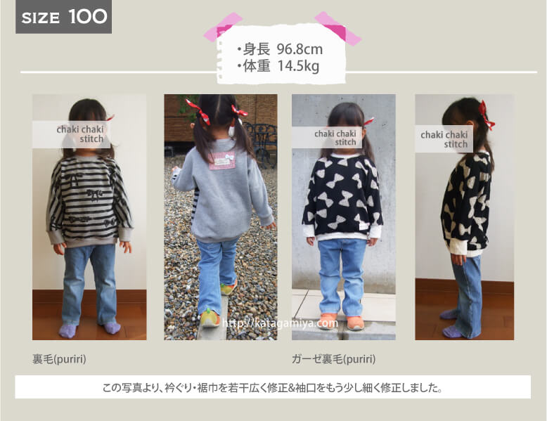 子供服サクサクトレーナー型紙100