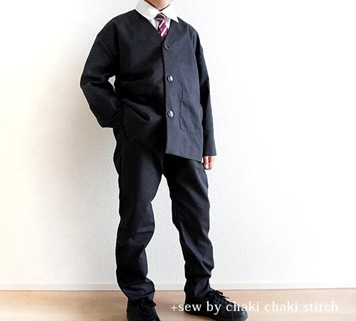 入学式や発表会にぴったりな女の子服フォーマル型紙ハレの日ジャケットの140着画