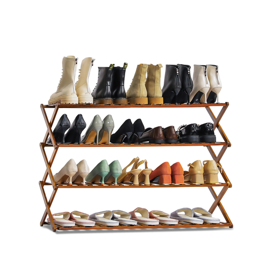 MoNiBloom 5 Tiers 5 Pairs Organizer Adjustable Shoe Rack, Storage