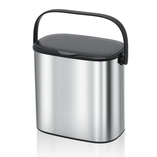 MoNiBloom 1.3 Gallon Trash Can with Step Pedal, Easy-Close Lid