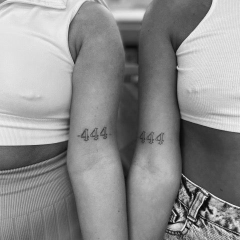 444 Best Friend Tattoo