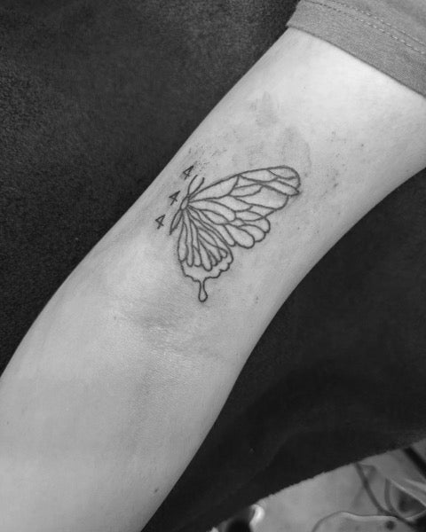 444 Butterfly Tattoo