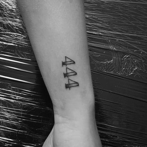 444 Tattoo Outline