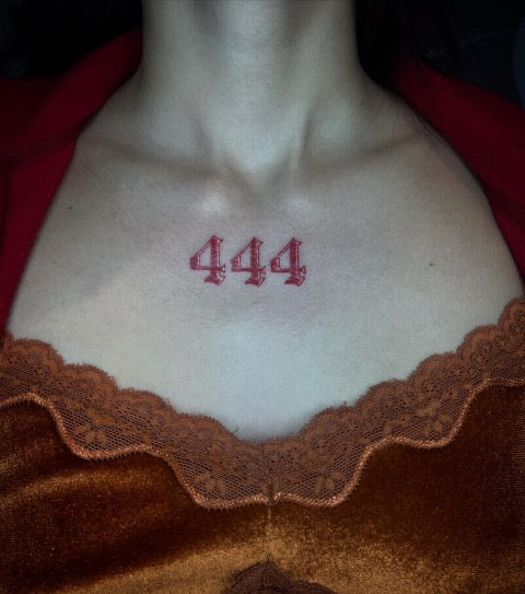 444 Tattoo Red