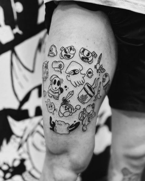 Anime Patchwork Tattoos