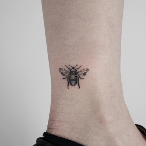 Ankle Bee Tattoo