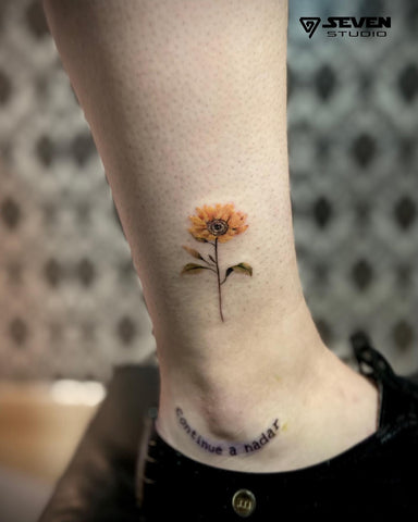 chethangowda99  Sunflower ankle tattoo by Chethan gowda  creativekrafttattoostudio      sunflower sunflowertattoo trending  trendingsunflower ankeltattoo  trendingankeltattoobesttattooartistbangalore besttattoostudioindia   Facebook