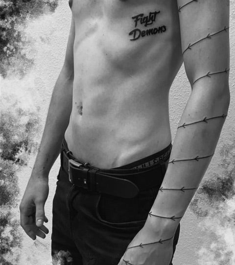 Barb Wire Tattoo Sleeve