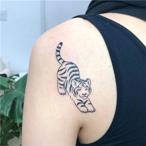 Adikt Ink Tattoo Studios  MINIMALISTIC TATTOO Baby Tiger Tattoo Done by  our artist  Arm At Adikt Ink  Dont forget were open Today Do not  hesitate to step by