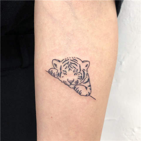 Baby Tiger Cub Tattoo