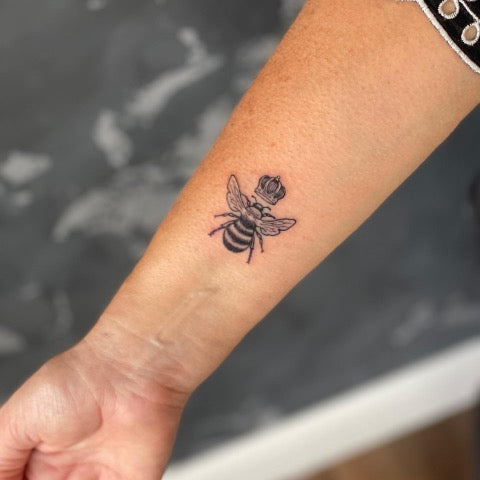 Bee Forearm Tattoo
