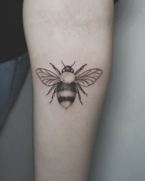 Bee Line Art Tattoo