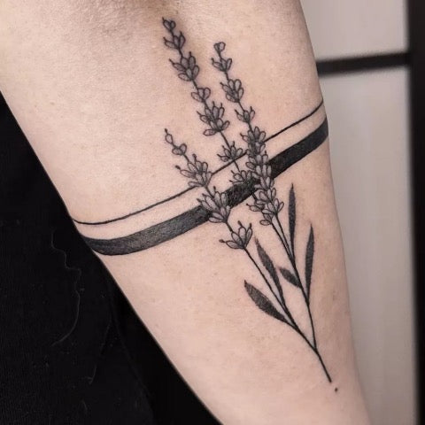 Black Lavender Tattoo