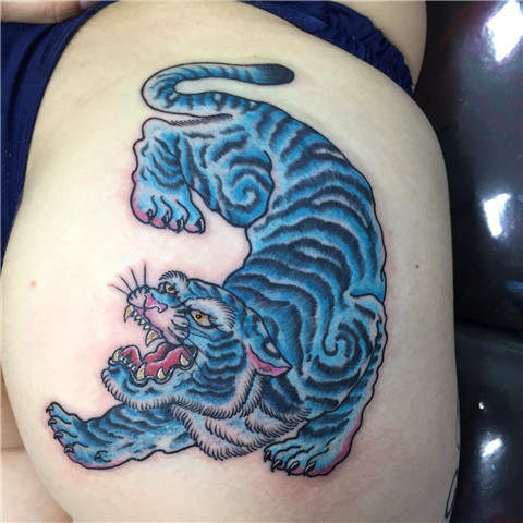 Blue Tiger Tattoo