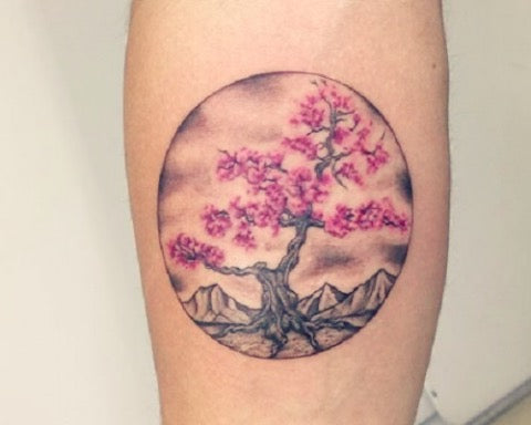 Cherry Blossom Circle Tattoos