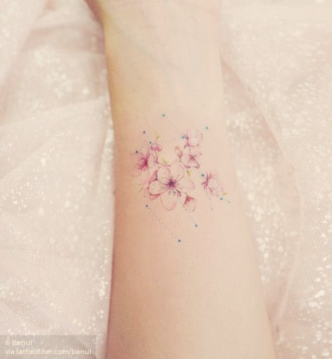 Cherry Blossom Tattoo On Wrist