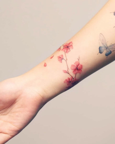 Cherry Blossom Tattoo On Wrist