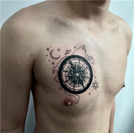 Chest compass Tattoo