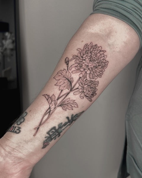 Chrysanthemum Bouquet Tattoo