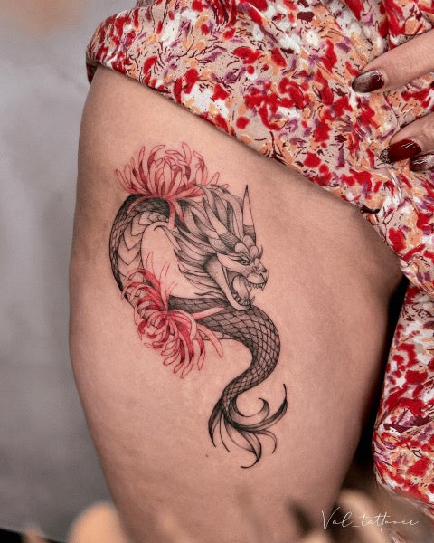 Chrysanthemum Dragon Tattoo