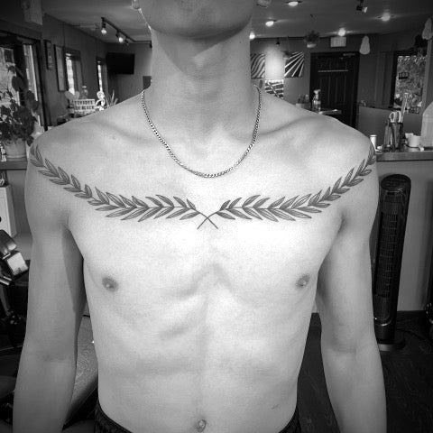 Collar Bone Tattoos Men