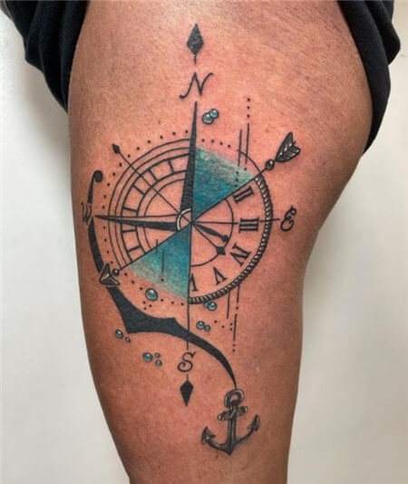 Compass Clock Tattoo