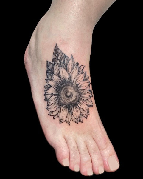 Daisy Foot Tattoo