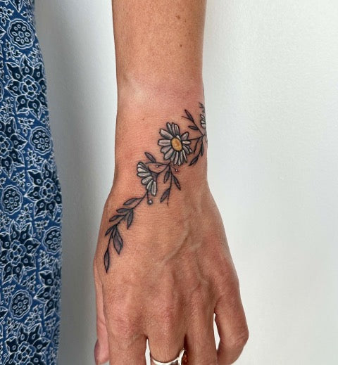 Daisy Hand Tattoos